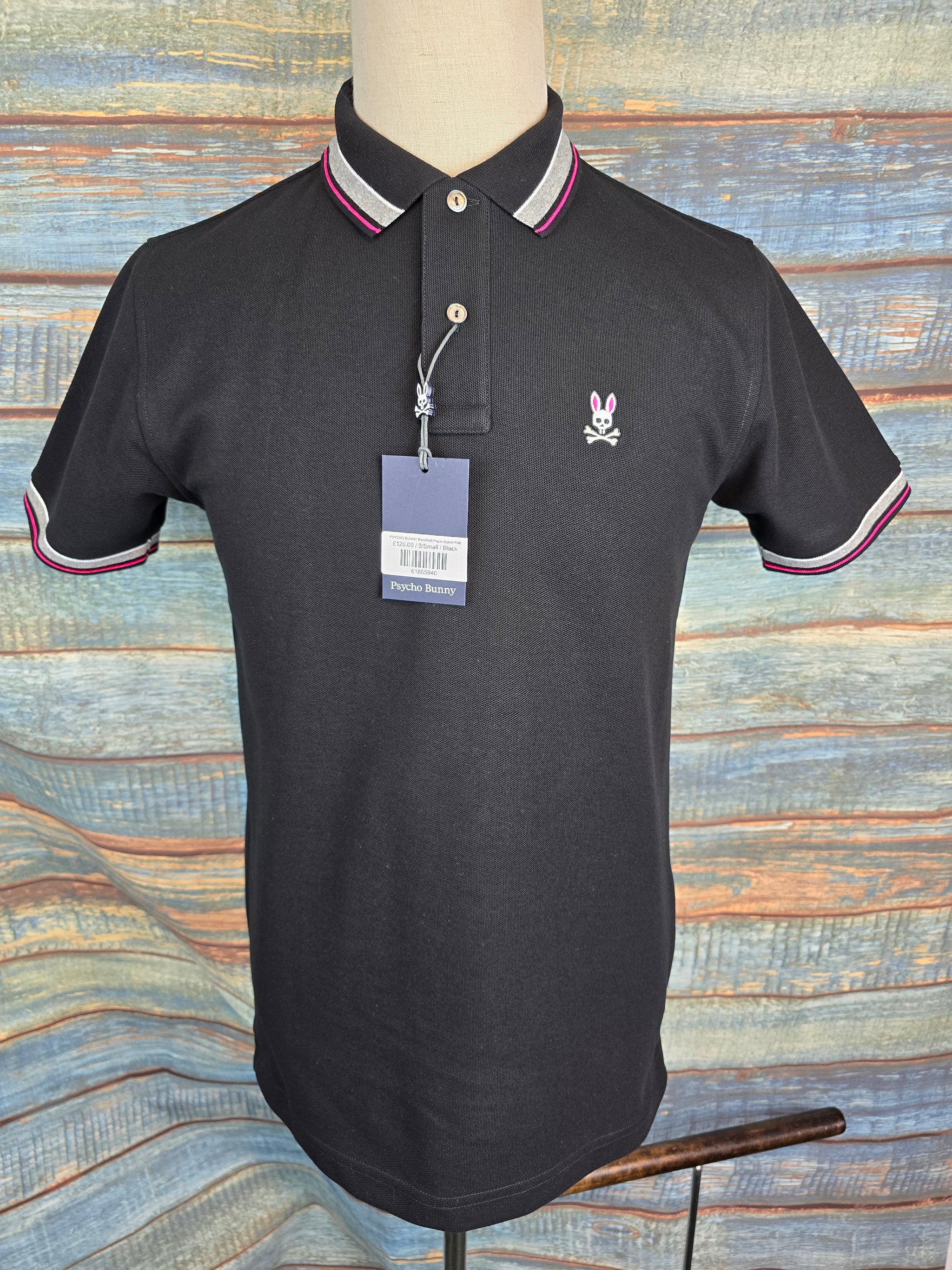 PSYCHO BUNNY RockPort Pique tipped Polo