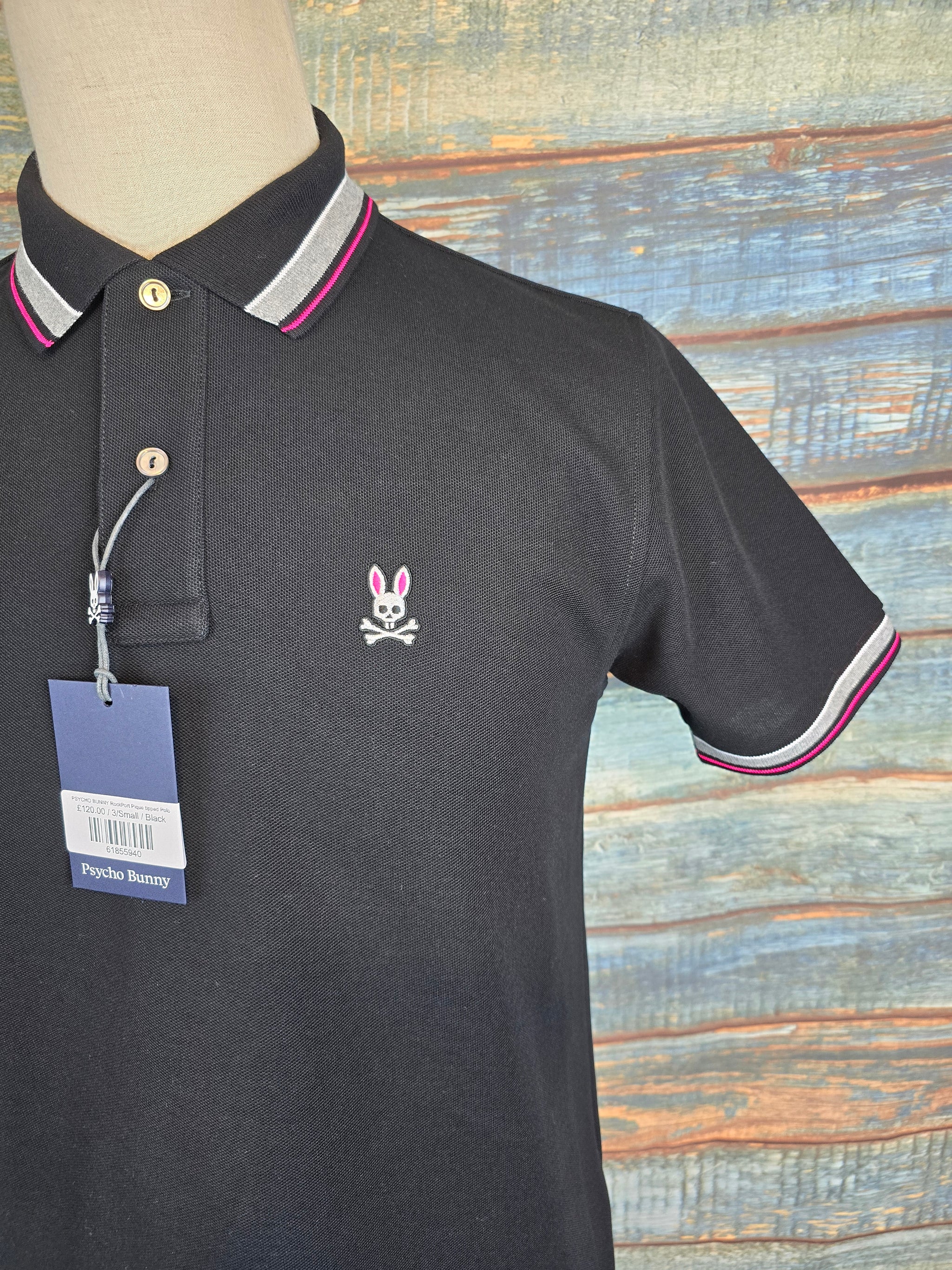 PSYCHO BUNNY RockPort Pique tipped Polo