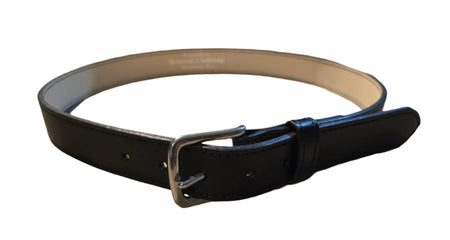 Retreat Clothing Handmade 32mm black leather Dress belt