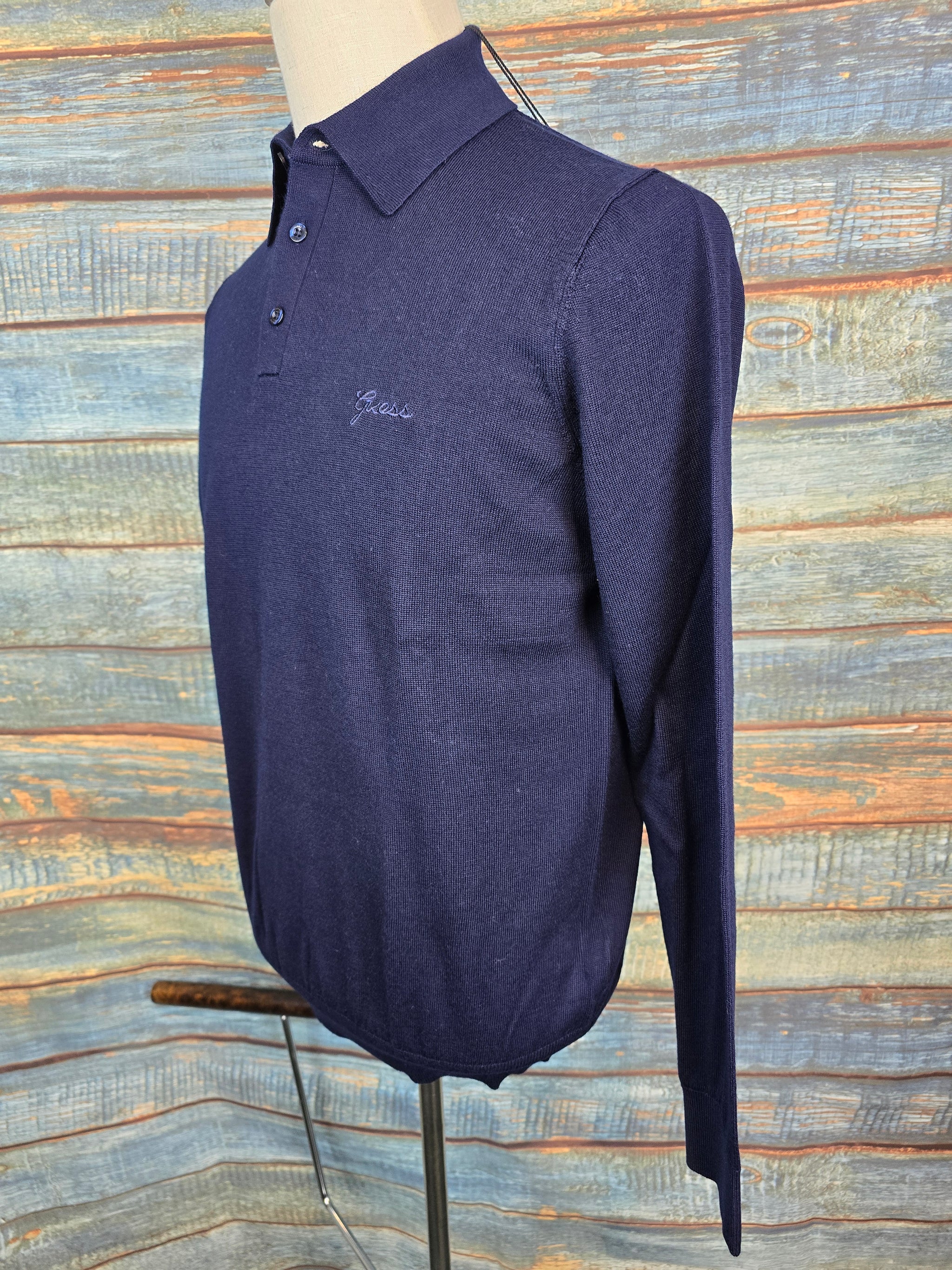 Guess Long Sleeve Lambswool Polo Shirt