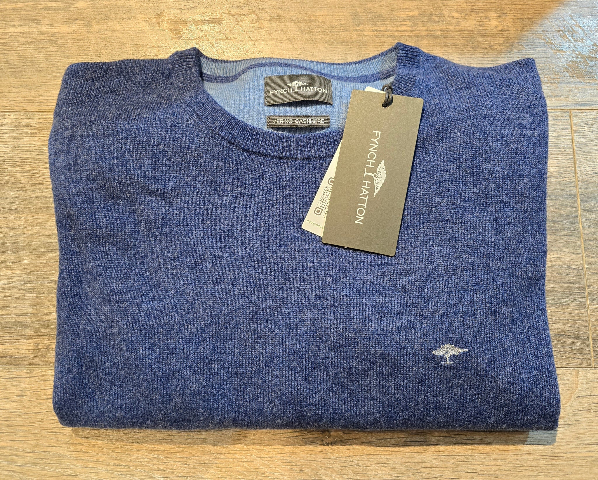 FYNCH-HATTON ROUND NECK WOOL & CASHMERE JUMPER