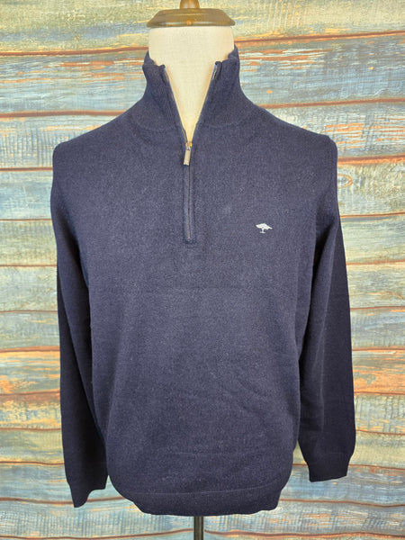 FYNCH-HATTON 1/4 ZIP WOOL & CASHMERE JUMPER
