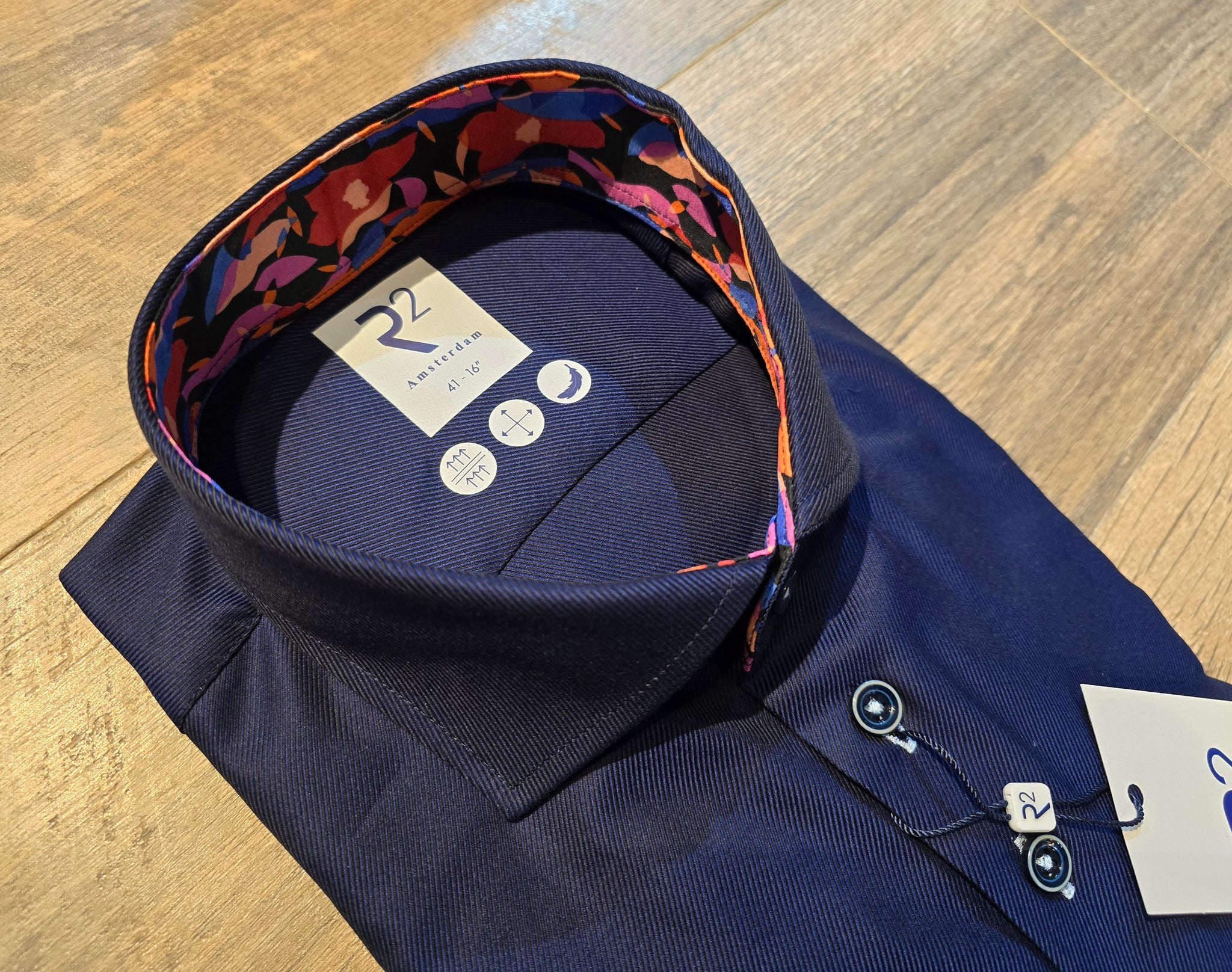 R2 - Amsterdam Navy Cotton Twill shirt