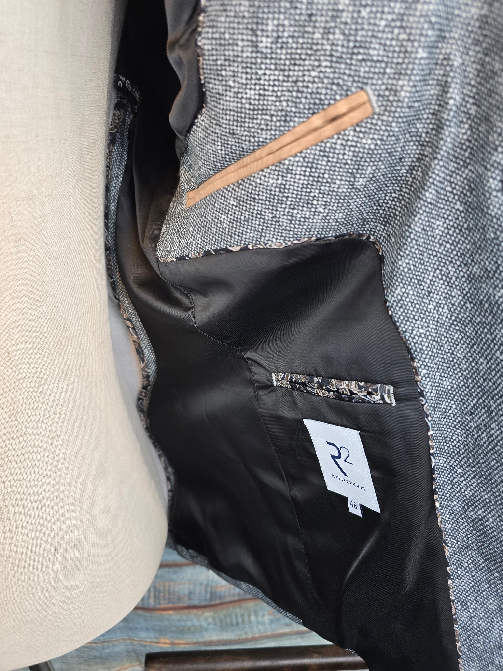 R2 Amsterdam Jersey Stretch Charcoal jacket