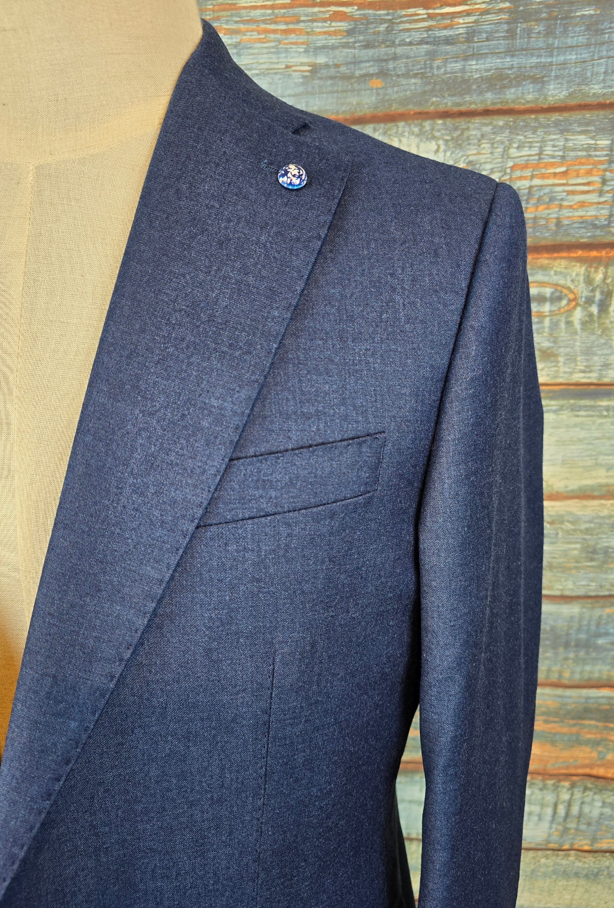 Lester Banks Navy Pure Wool Worsted 2pci Suit