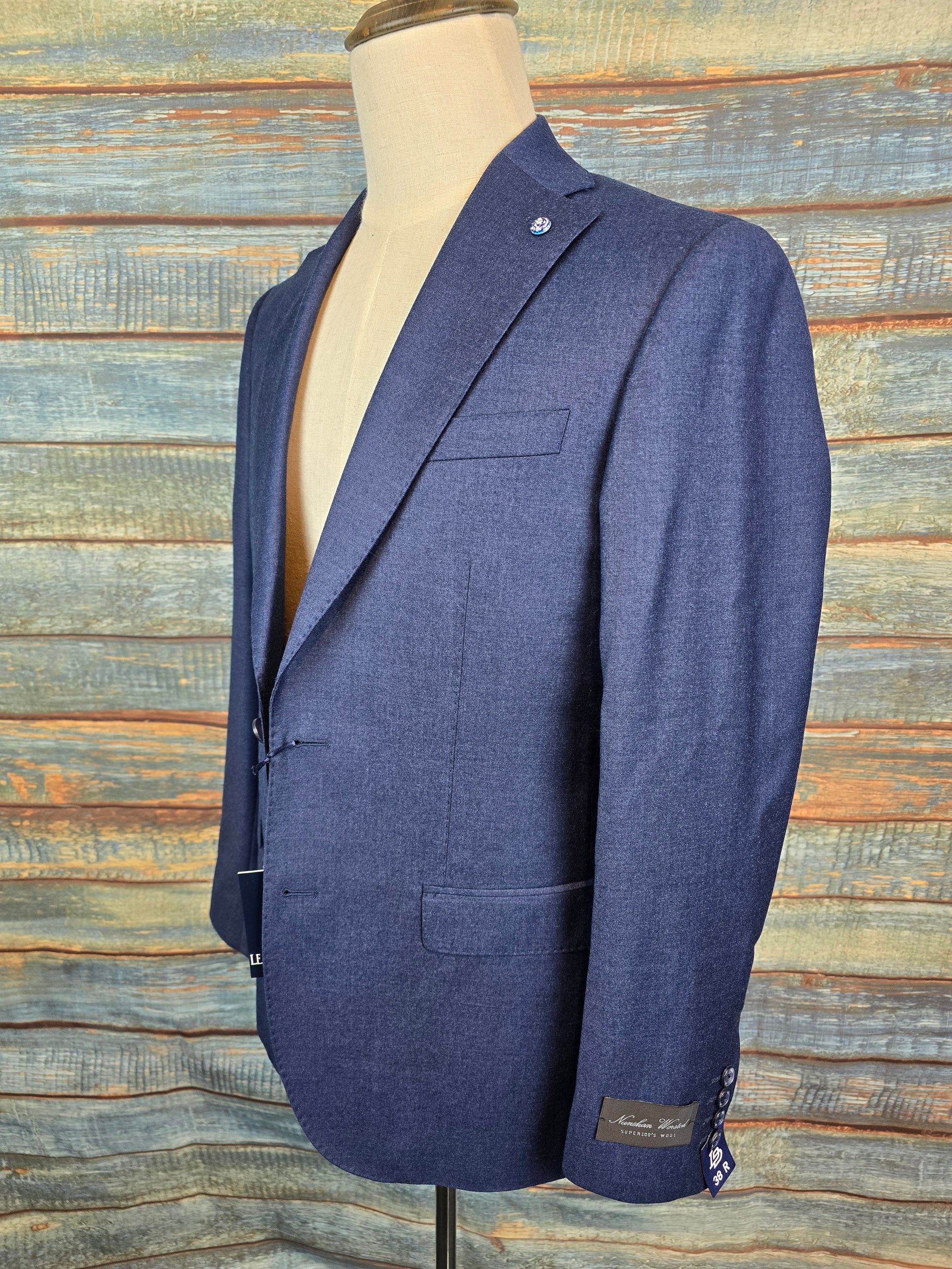 Lester Banks Navy Pure Wool Worsted 2pci Suit