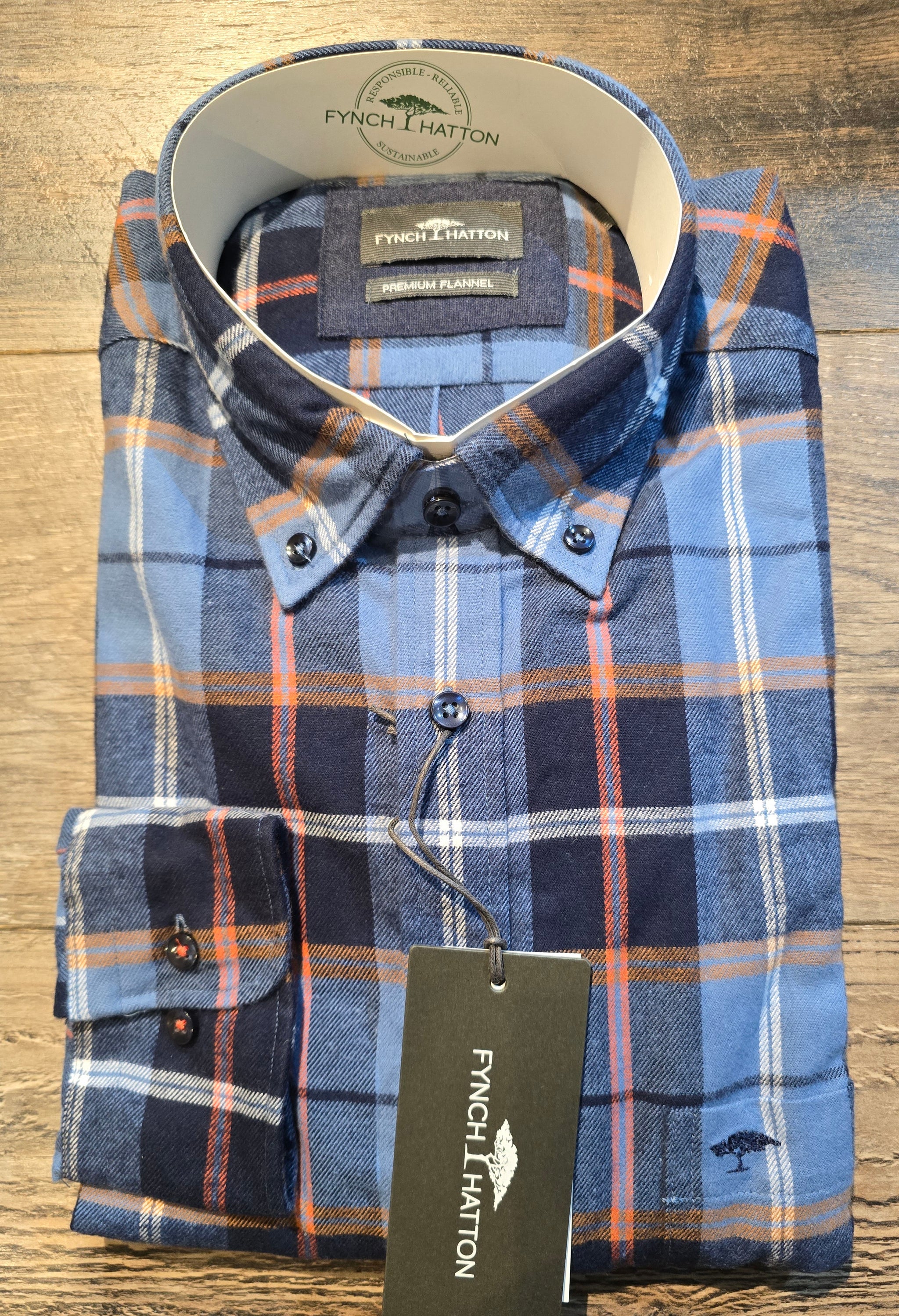 FYNCH-HATTON WINTER FLANNEL CHECK SHIRTS