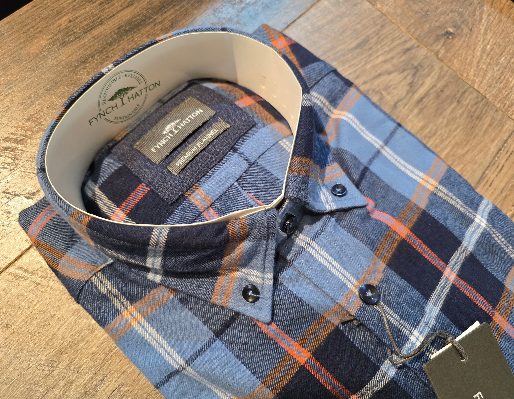 FYNCH-HATTON WINTER FLANNEL CHECK SHIRTS