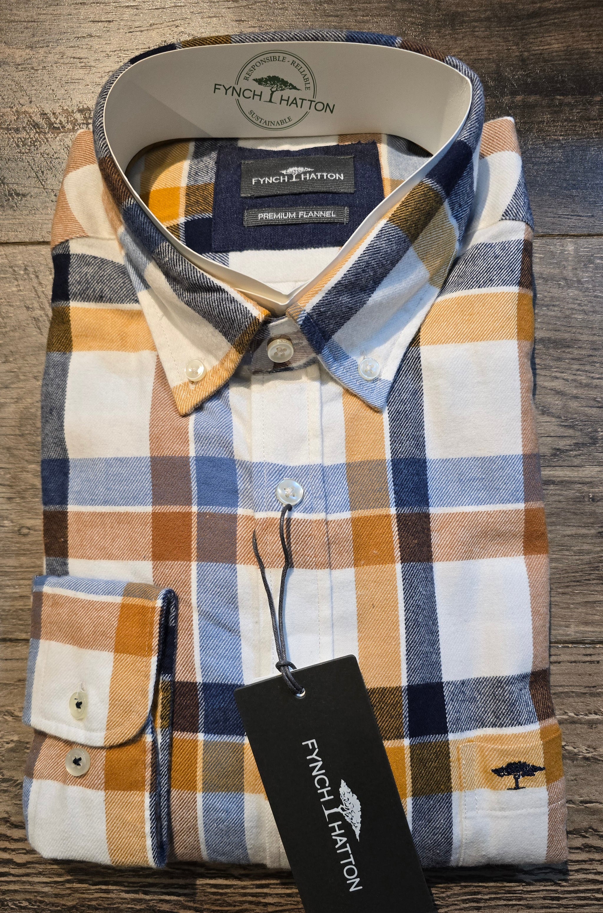 FYNCH-HATTON WINTER FLANNEL CHECK SHIRTS