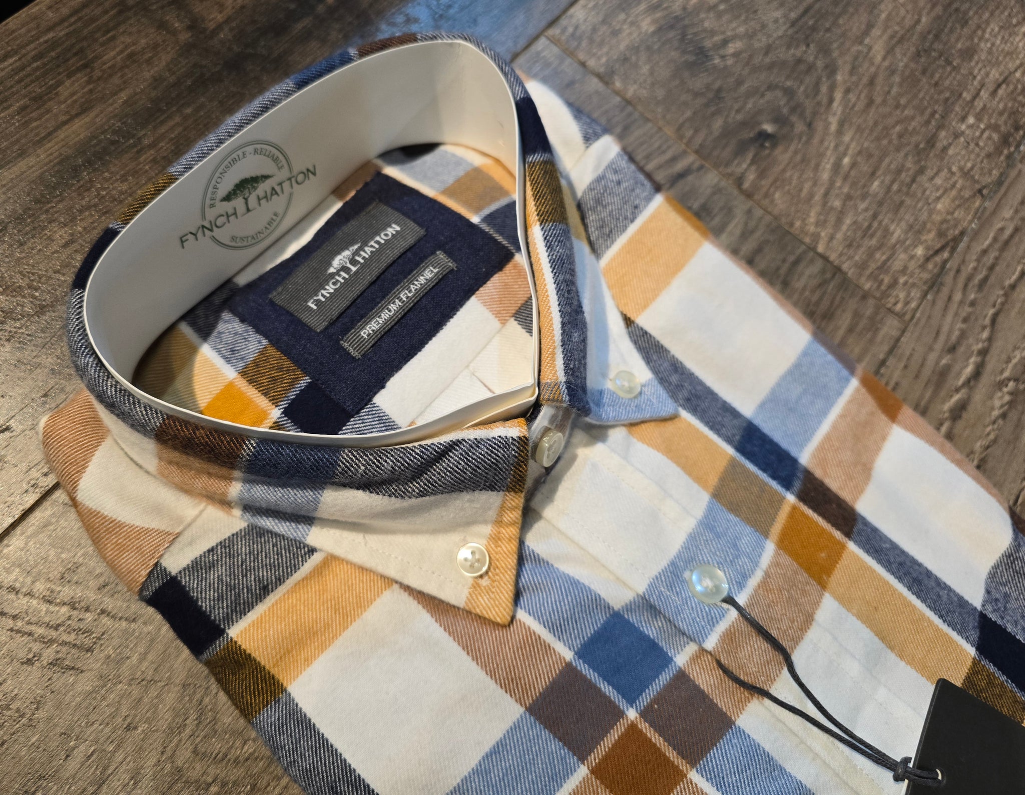 FYNCH-HATTON WINTER FLANNEL CHECK SHIRTS