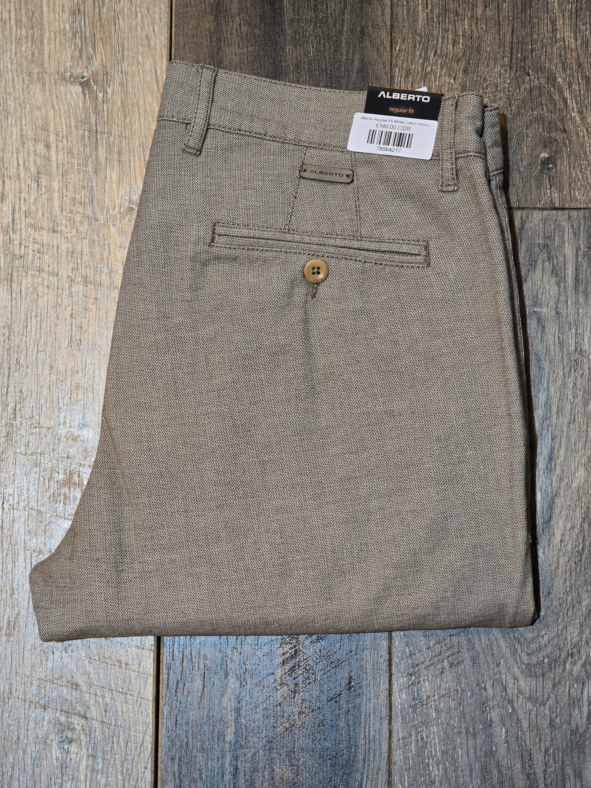 Alberto Regular Fit Winter cotton chinos