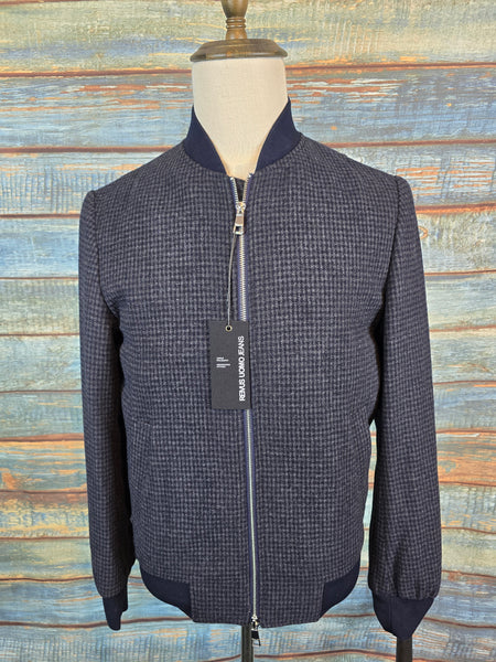 Remus Uomo Regular Fit Club Check Flannel Bomber Jacket