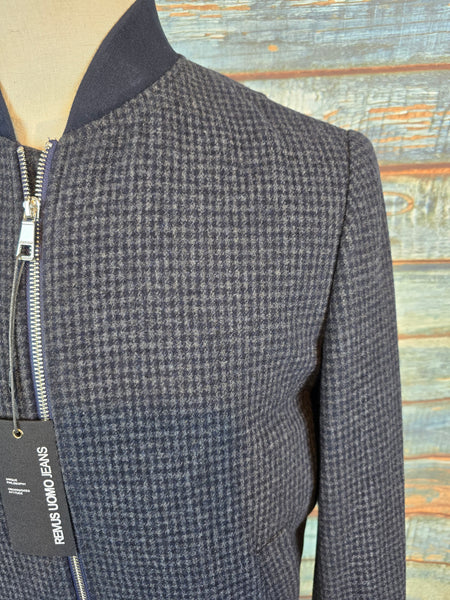 Remus Uomo Regular Fit Club Check Flannel Bomber Jacket