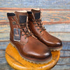 Bugatti Winter Cognac Lace-Up/Side Zip Boot