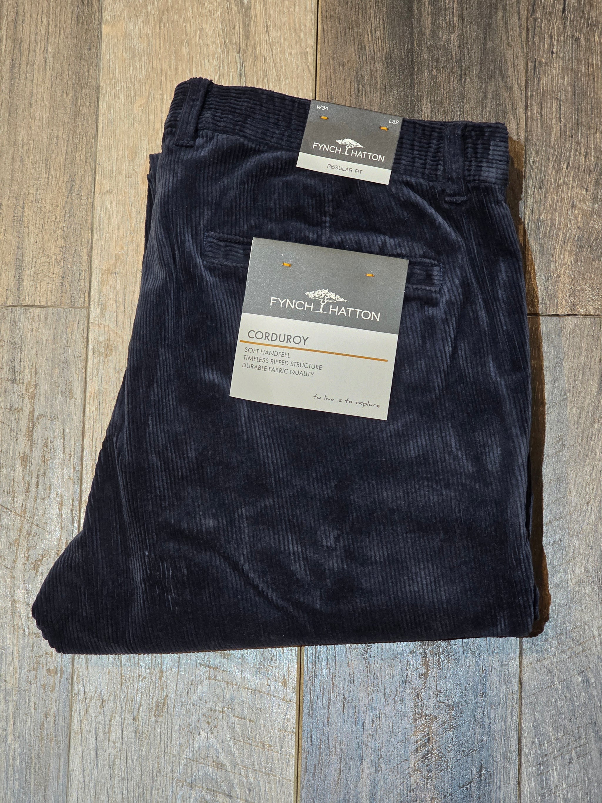 FYNCH-HATTON Casual-Fit Corduroy Trousers