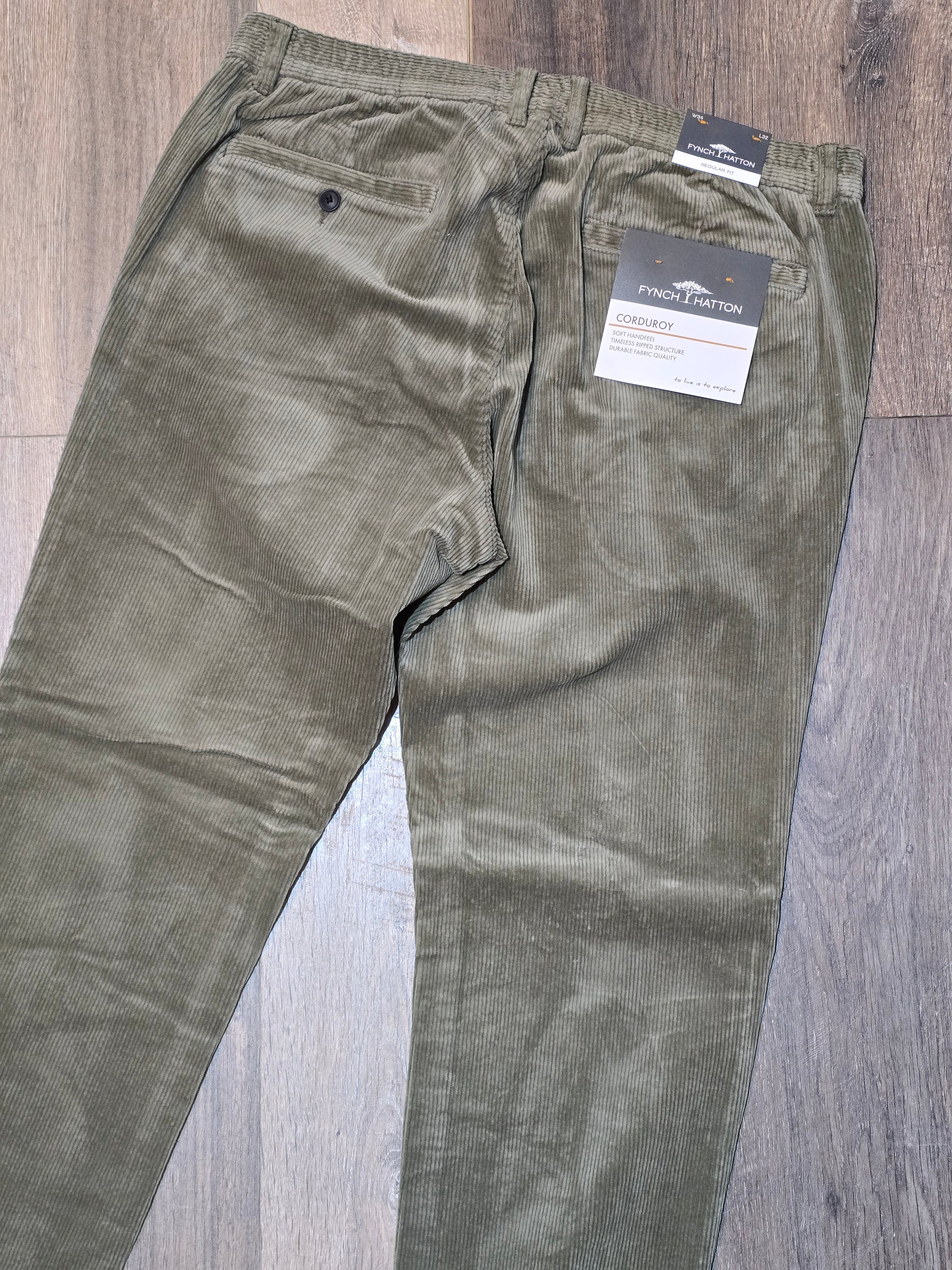 FYNCH-HATTON Casual-Fit Corduroy Trousers