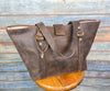 Retreat Clothing Handmade Dark brown Leather Tote Bag