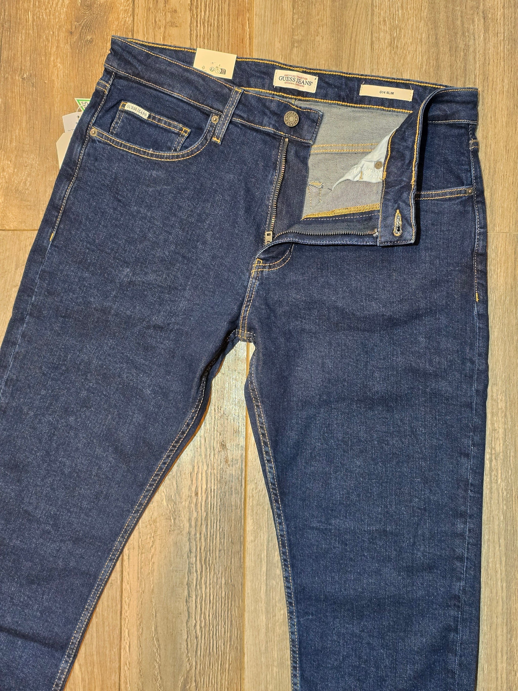 Guess Jeans G14 Mid Rise Slim Fit Jeans - Vintage Wash