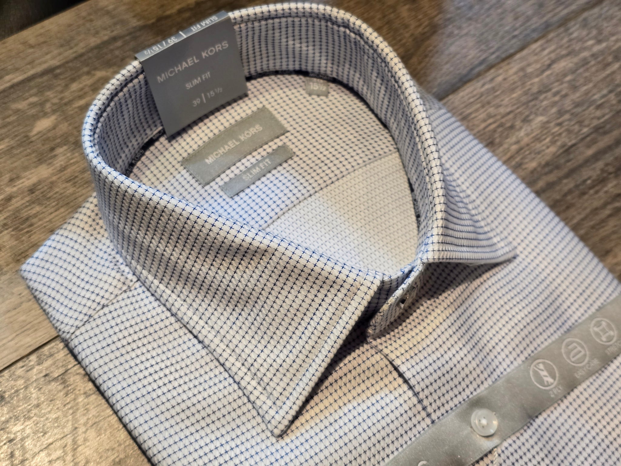 MICHAEL KORS Dobby Check Slim Fit Shirt