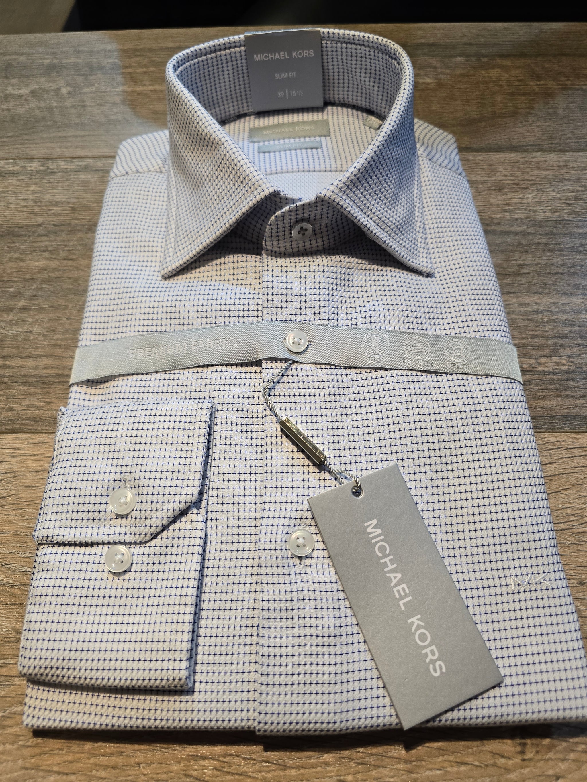 MICHAEL KORS Dobby Check Slim Fit Shirt