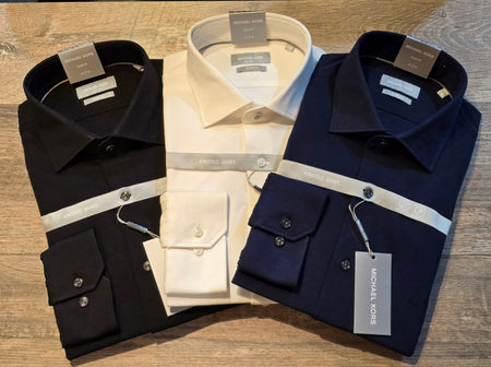 MICHAEL KORS Slim Fit Solid Pique Knitted Shirt