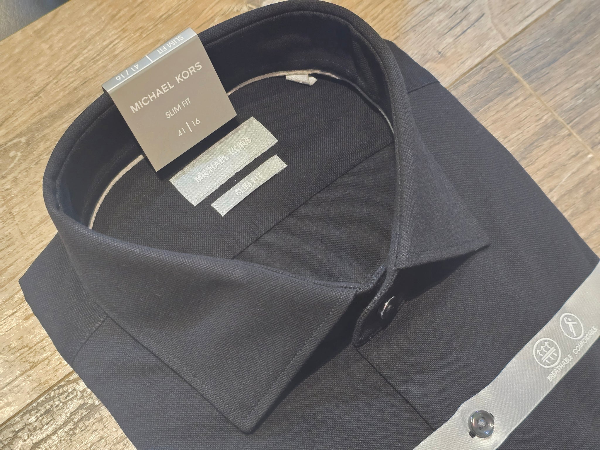 MICHAEL KORS Slim Fit Solid Pique Knitted Shirt Retreat Clothing MICHAEL KORS Slim Fit Solid Pique Knitted Shirt Retreat Clothing