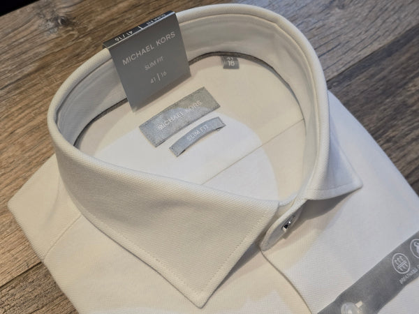 MICHAEL KORS Slim Fit Solid Pique Knitted Shirt