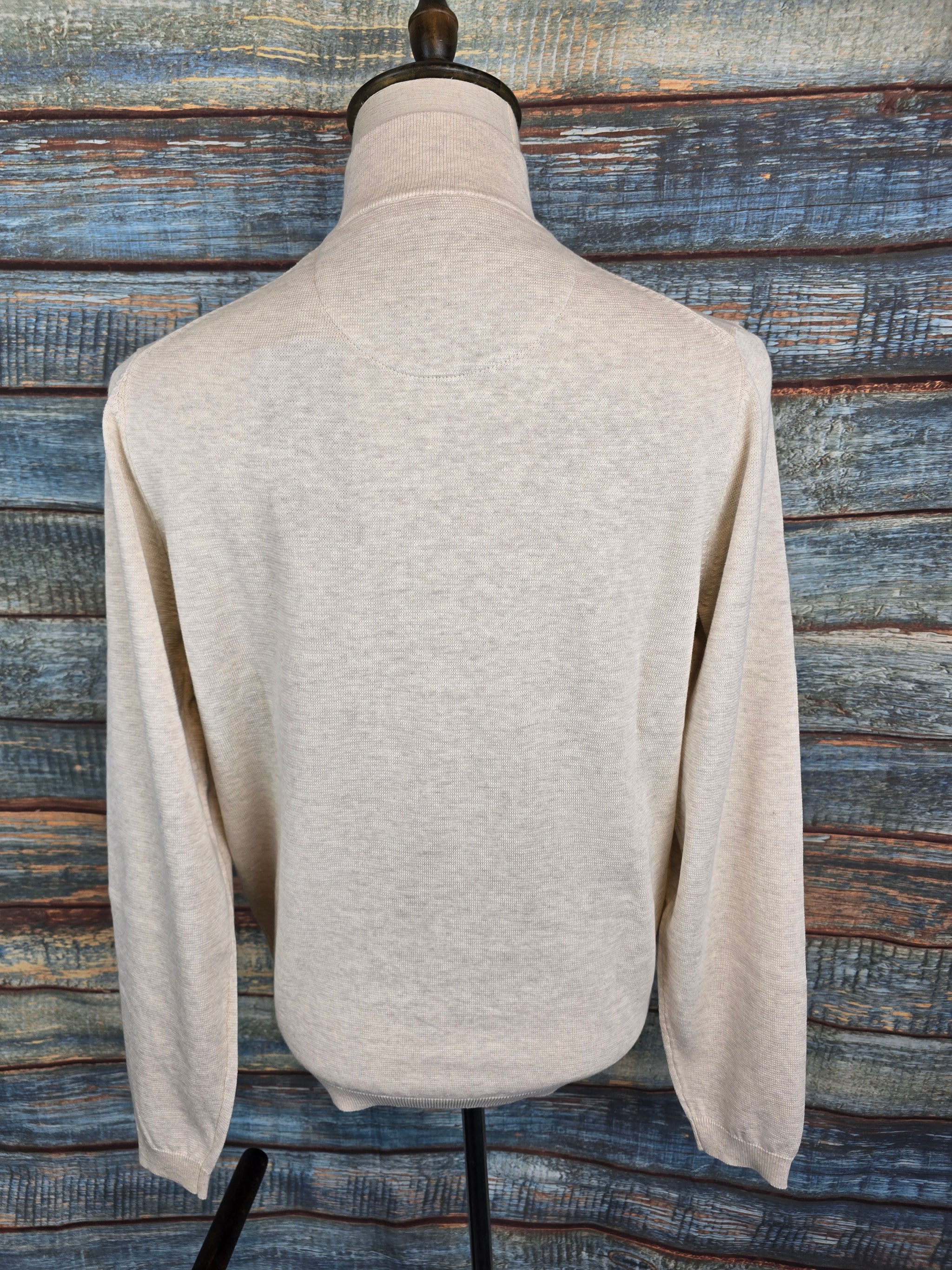 FYNCH HATTON Air Cotton 1/4 Zip Knit Top