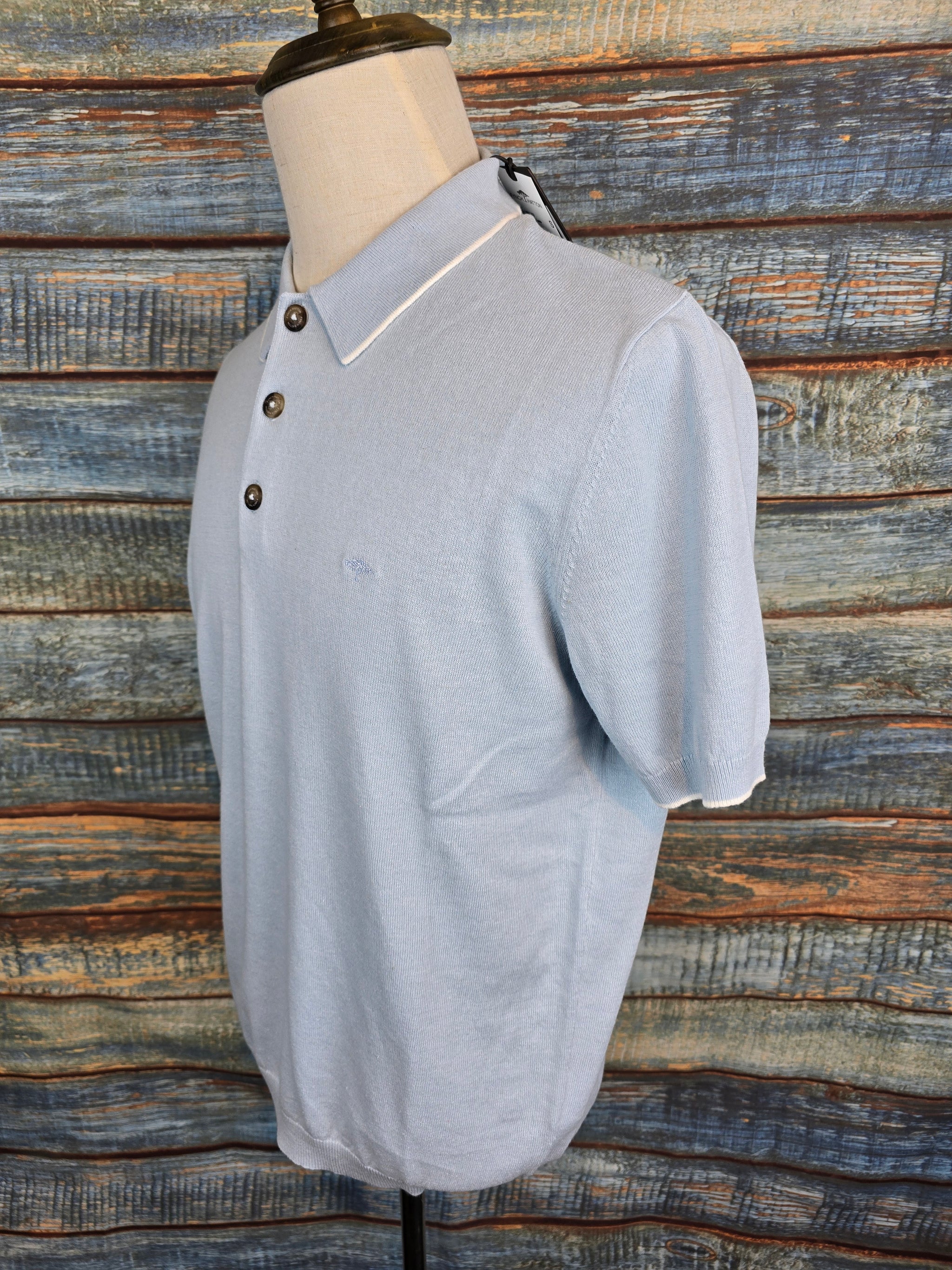 FYNCH HATTON Knitted Cotton and Linen Polo Shirts