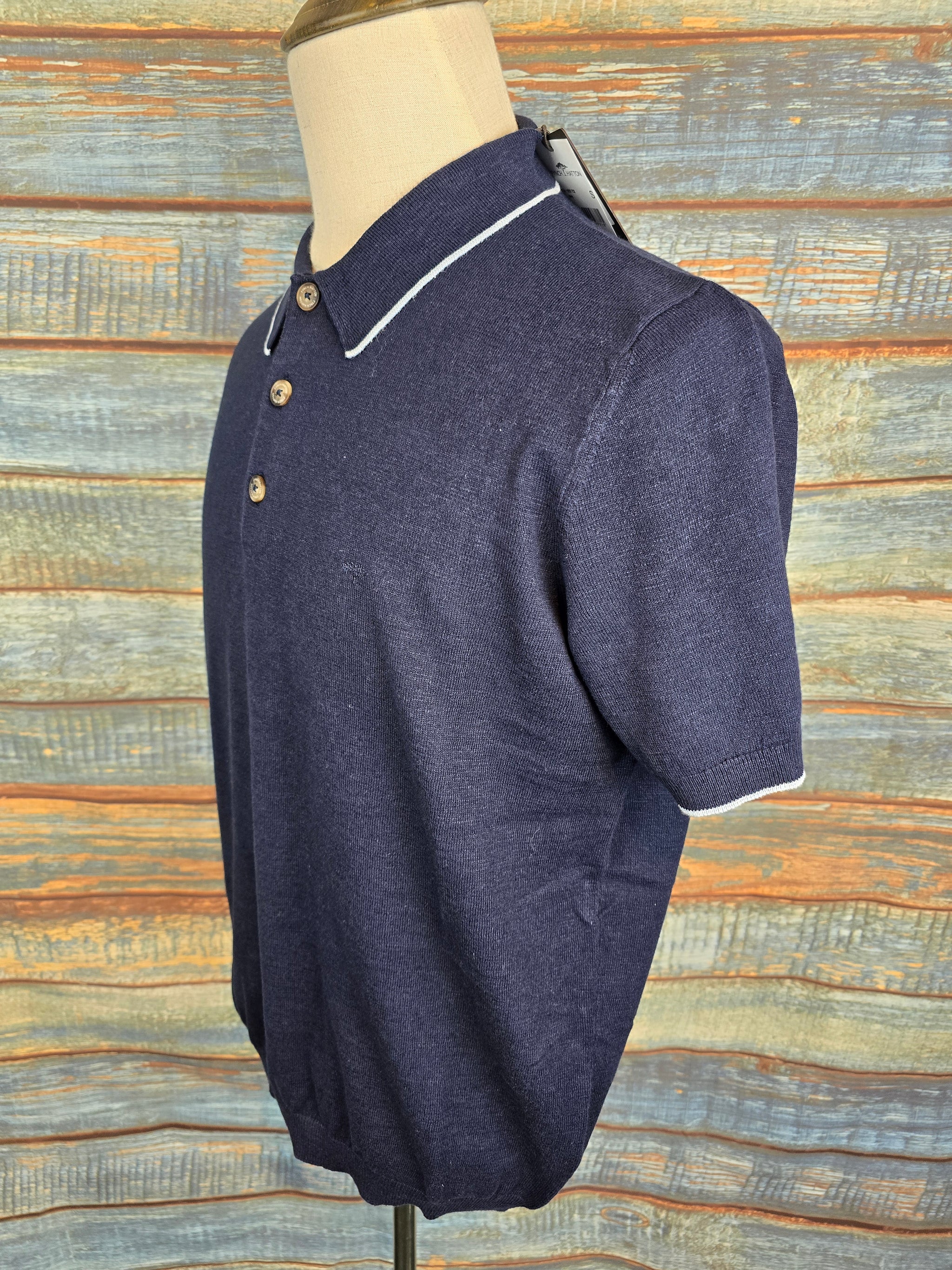 FYNCH HATTON Knitted Cotton and Linen Polo Shirts