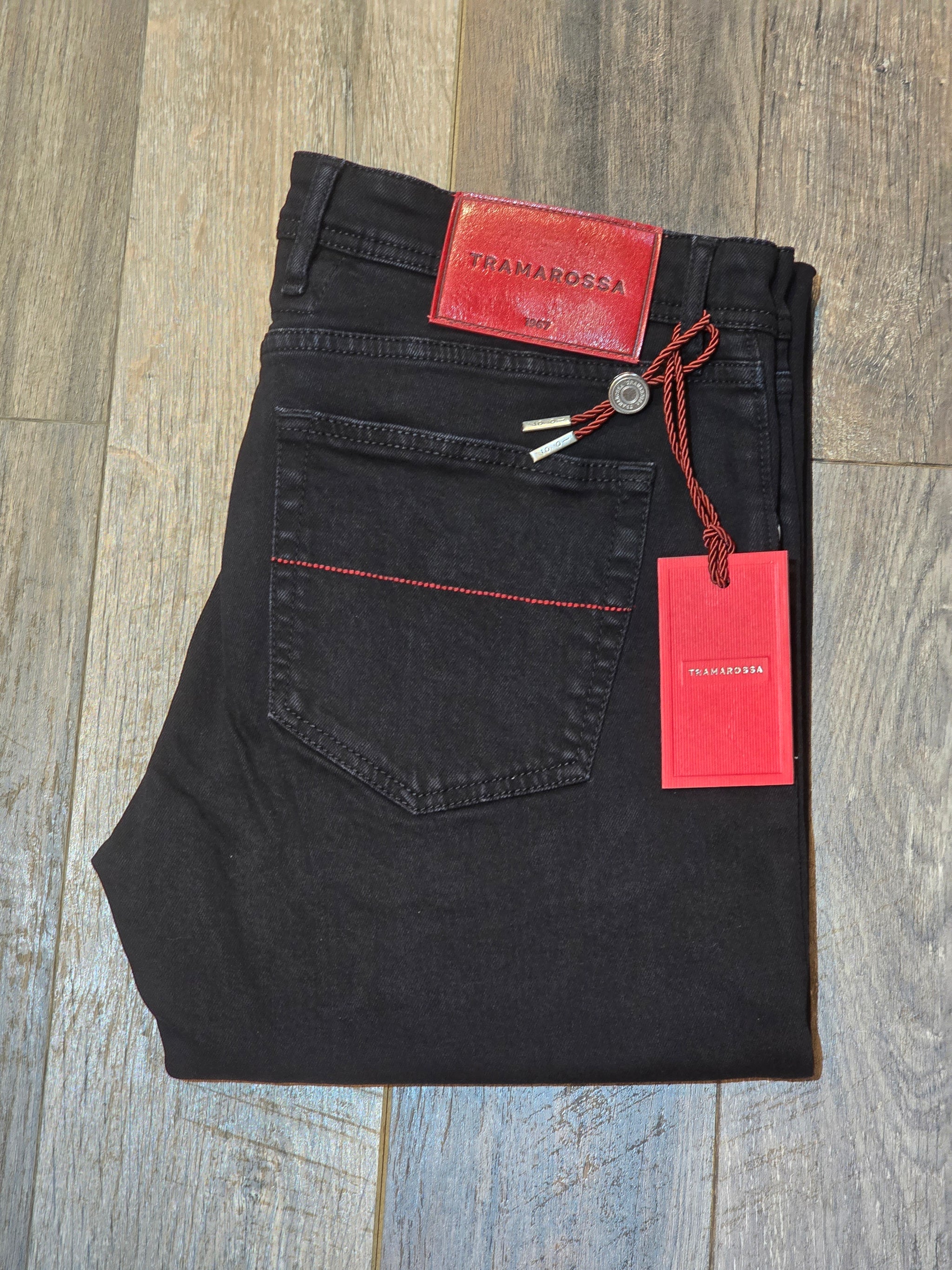 TRAMAROSSA MICHELANGELO Tapered Fit Jeans - Black Raw