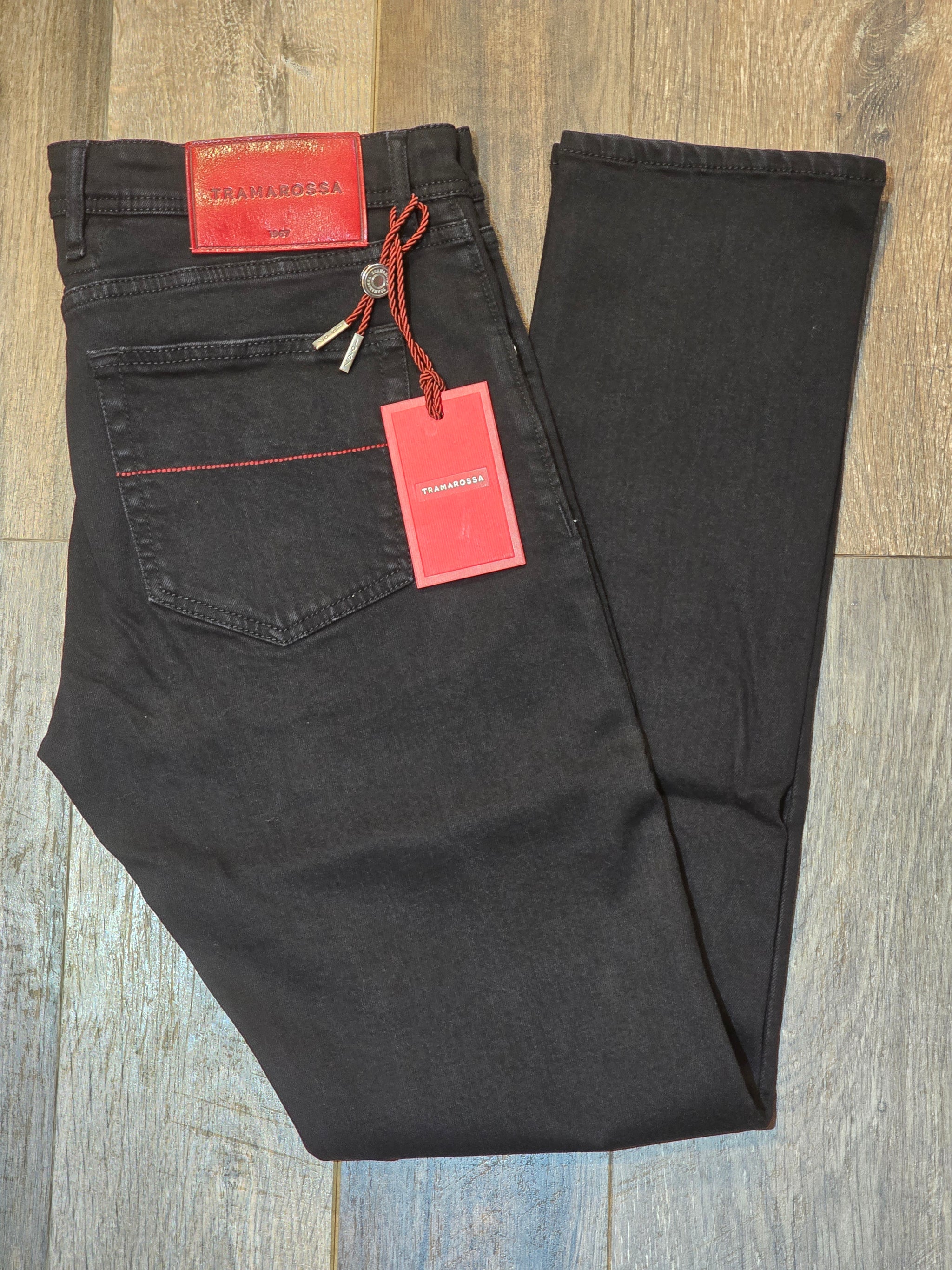 TRAMAROSSA MICHELANGELO Tapered Fit Jeans - Black Raw