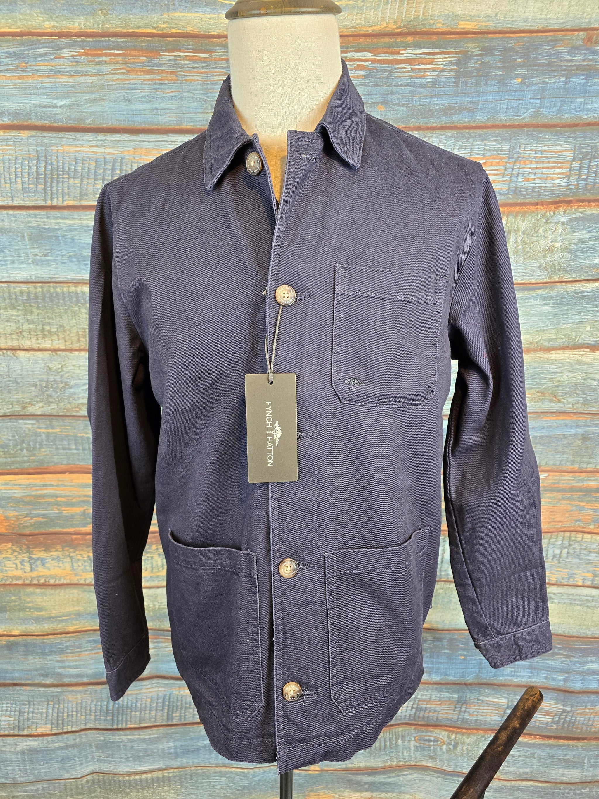 FYNCH-HATTON Summer Garment Dyed Twill Overshirt