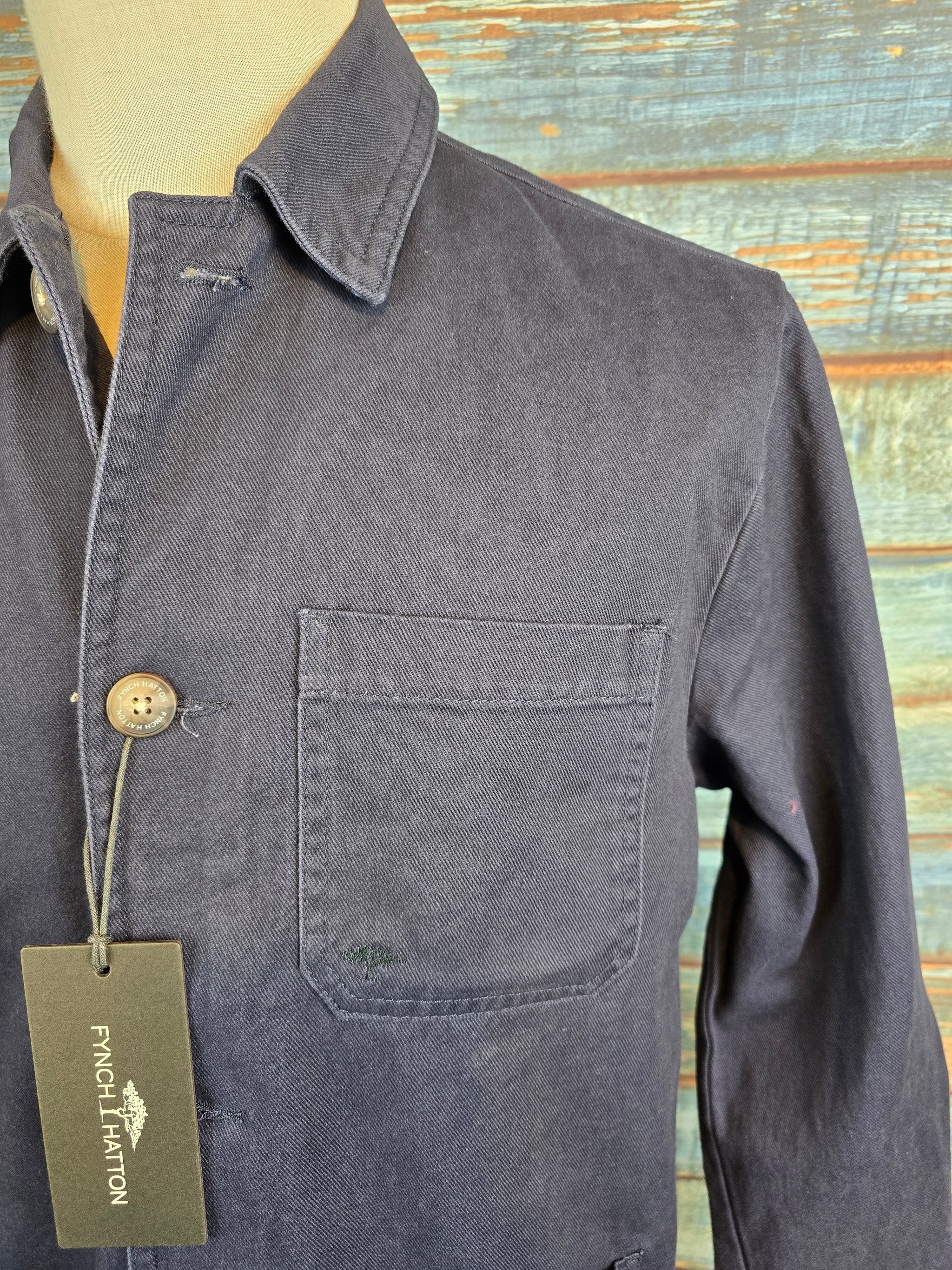 FYNCH-HATTON Summer Garment Dyed Twill Overshirt