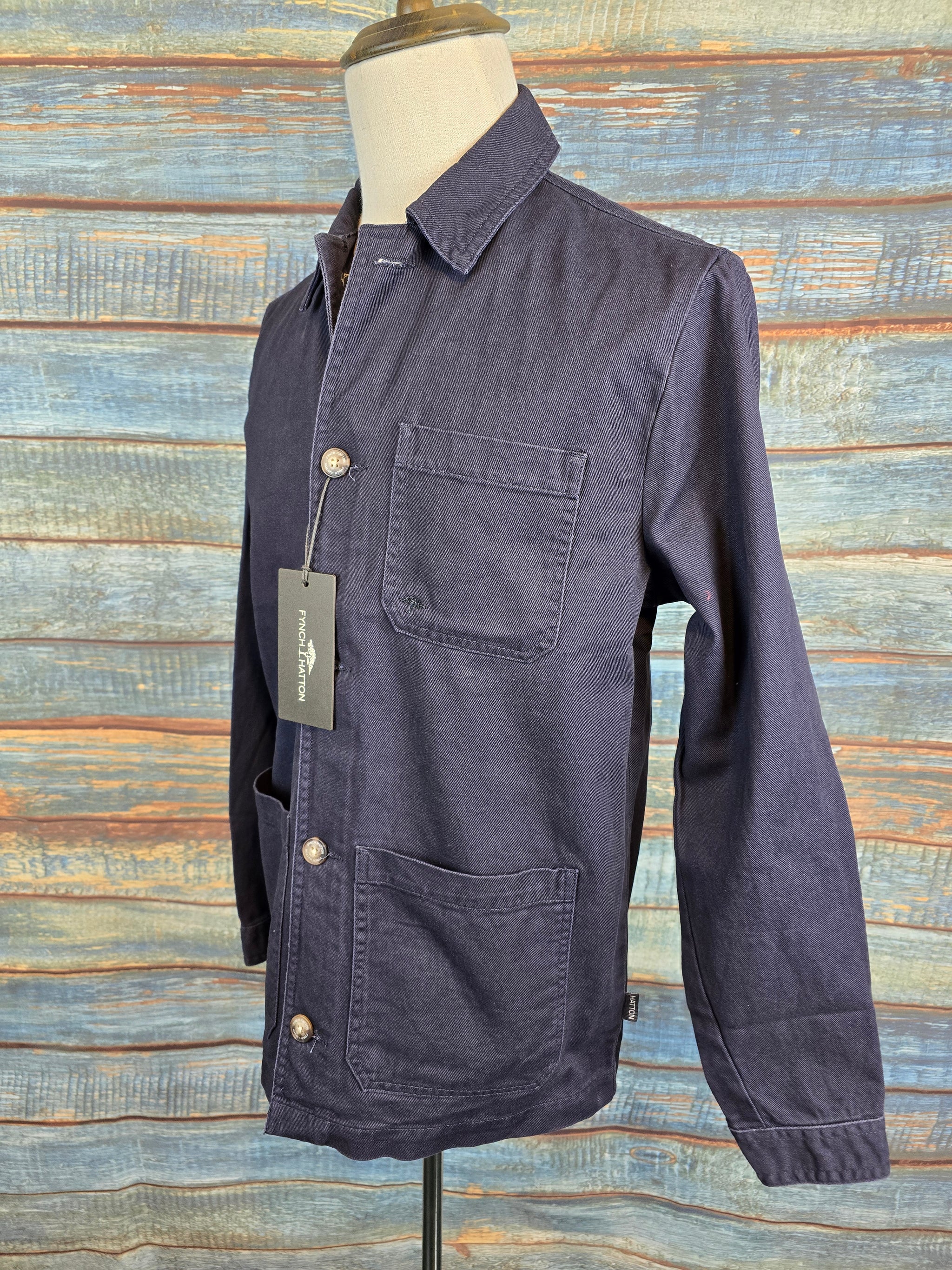 FYNCH-HATTON Summer Garment Dyed Twill Overshirt