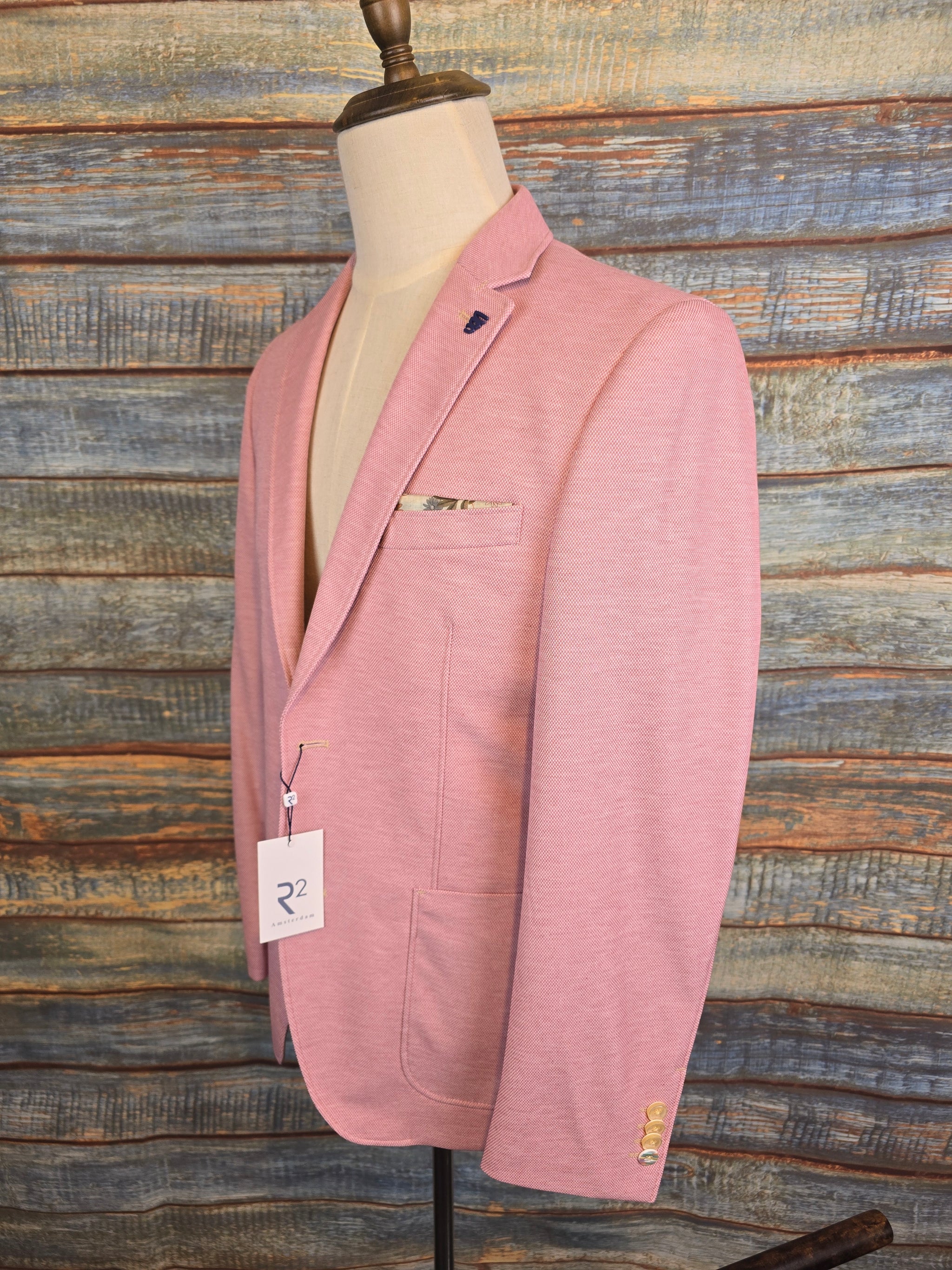 R2 Amsterdam Jersey Stretch Pink Jacket