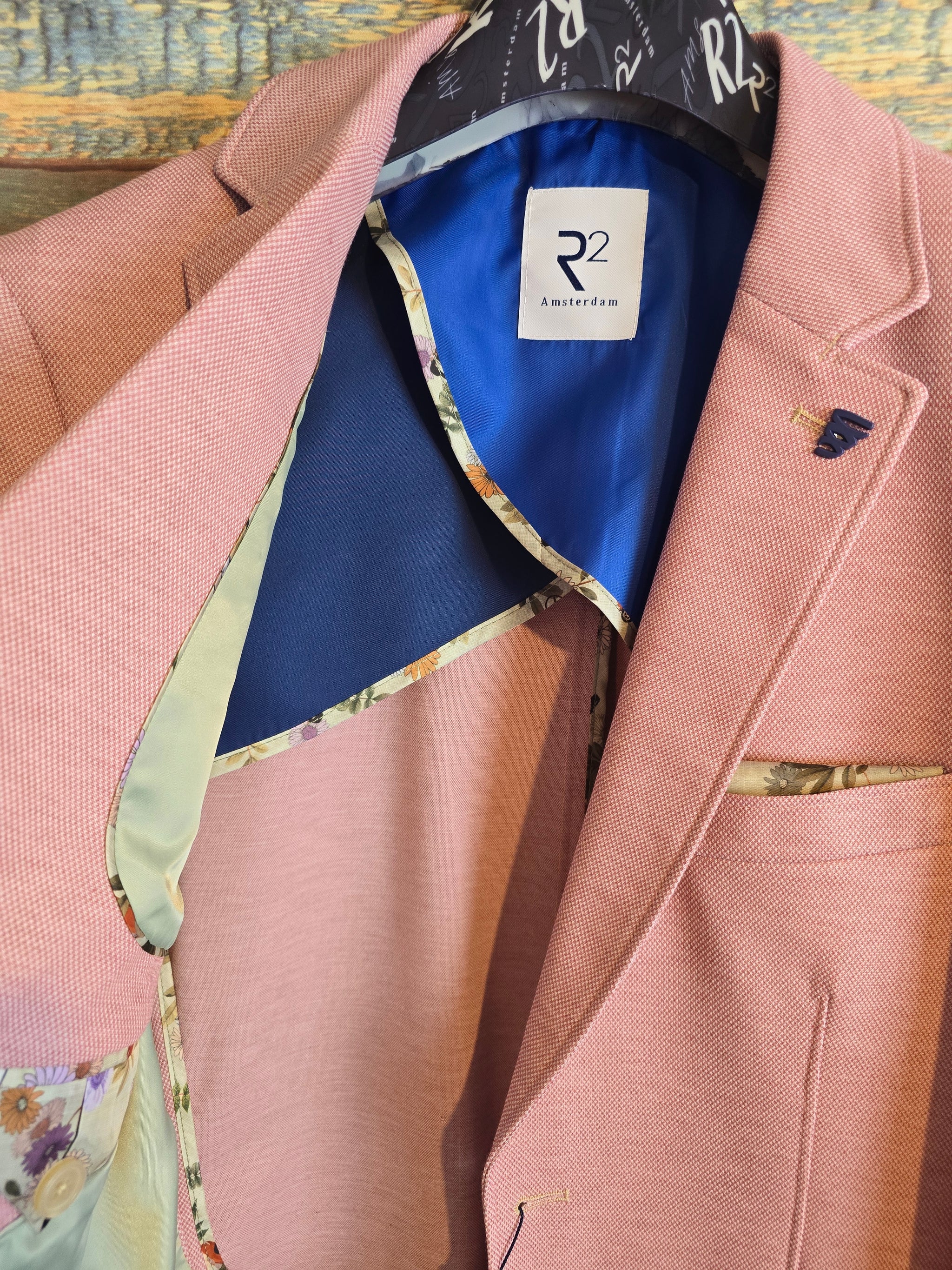 R2 Amsterdam Jersey Stretch Pink Jacket