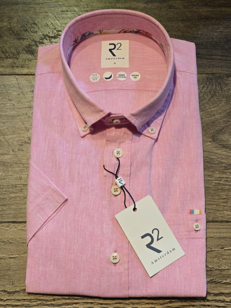 R2 - Amsterdam Short Sleeve Linen Blend Shirts