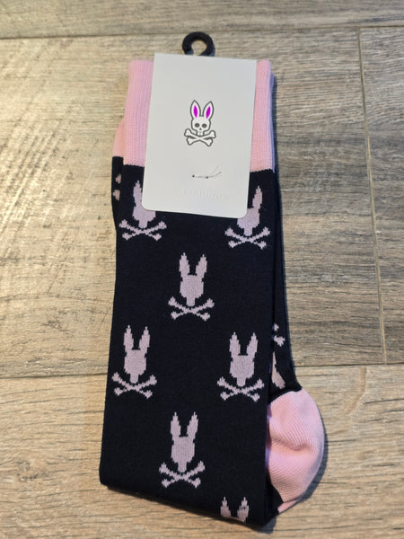 Psycho Bunny Men's All Over Bunny Dress Socks