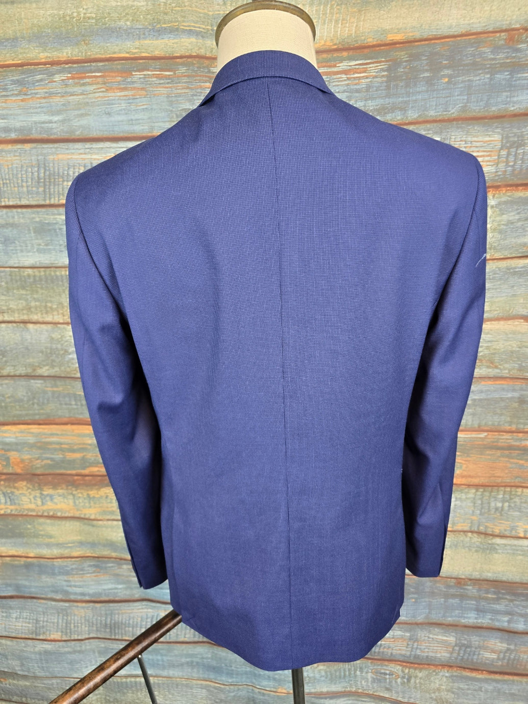 Remus Uomo Navy Slim Fit Checked Stretch Suit