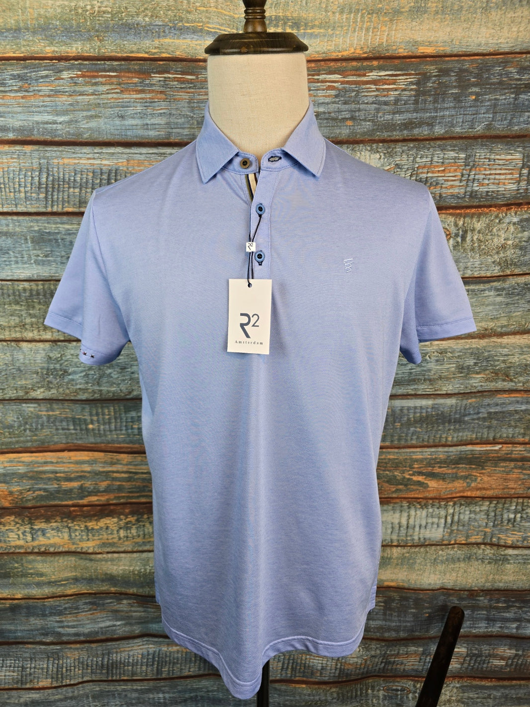 R2 - Amsterdam Short Sleeve Knitted linen blend polo