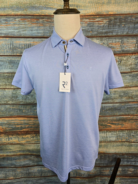 R2 - Amsterdam Short Sleeve Knitted linen blend polo