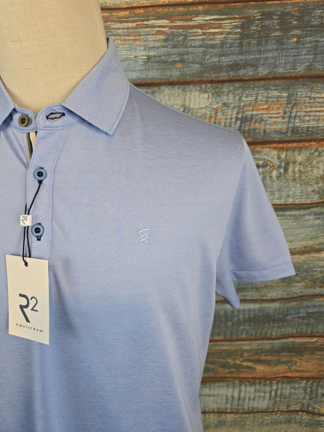 R2 - Amsterdam Short Sleeve Knitted linen blend polo