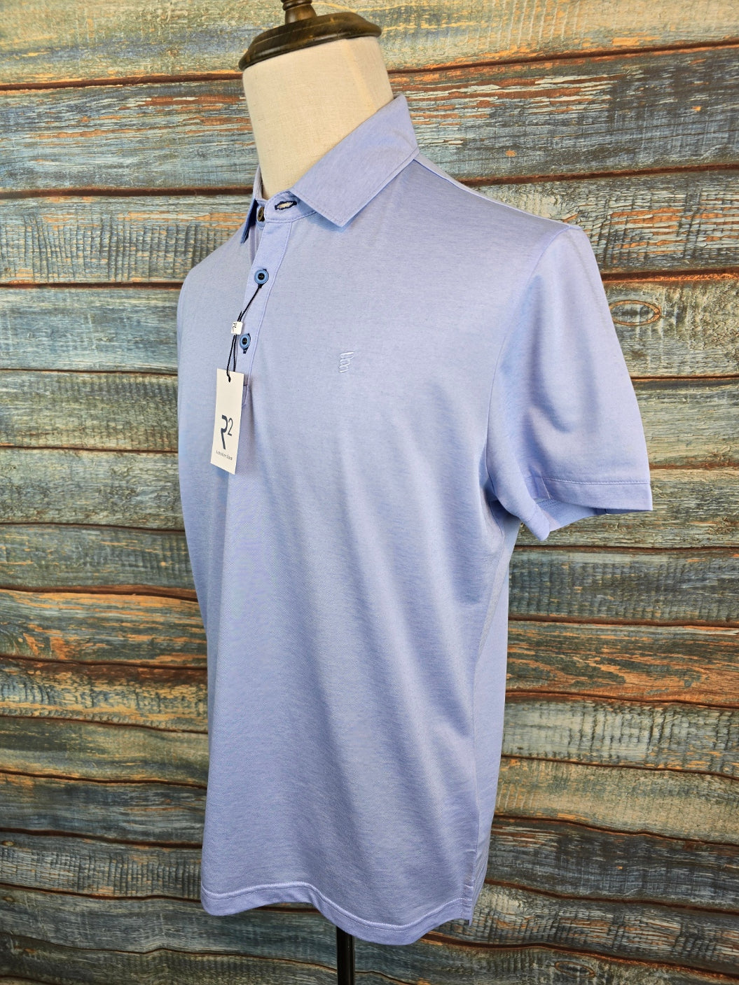 R2 - Amsterdam Short Sleeve Knitted linen blend polo