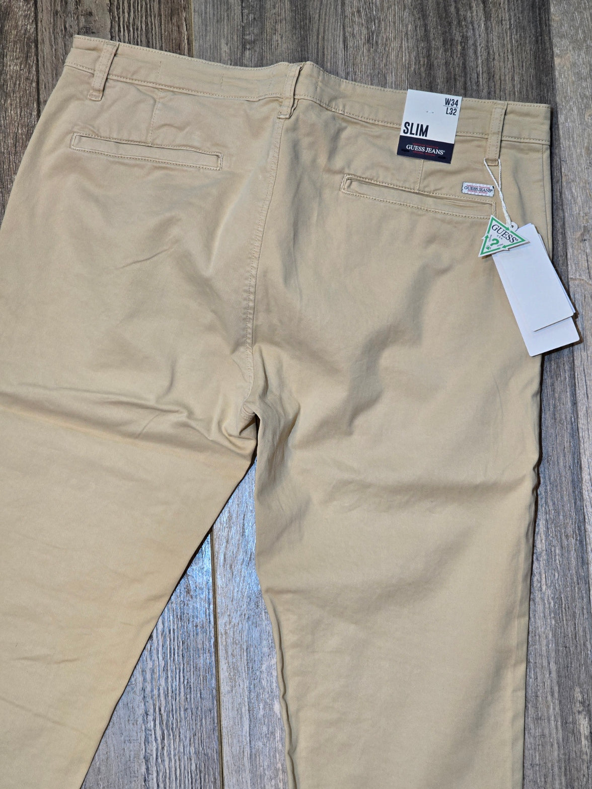 GUESS Jeans Slim-Fit Garment-Washed Summer Chinos