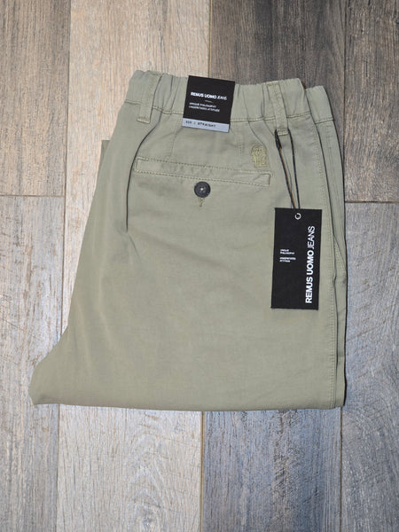 Remus Uomo Straight Leg Cotton-Tencel Blend Chinos