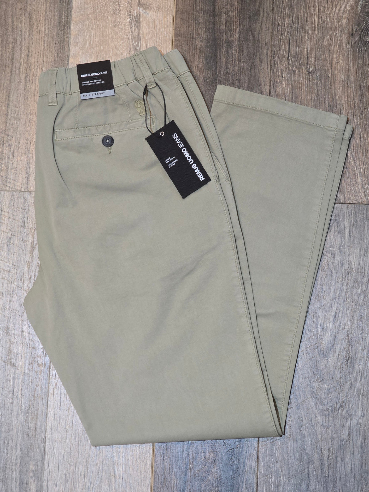 Remus Uomo Straight Leg Cotton-Tencel Blend Chinos