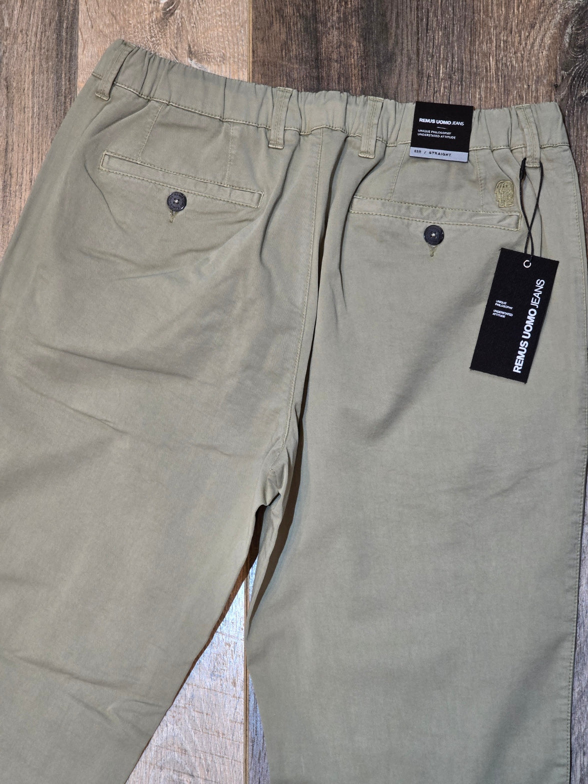 Remus Uomo Straight Leg Cotton-Tencel Blend Chinos