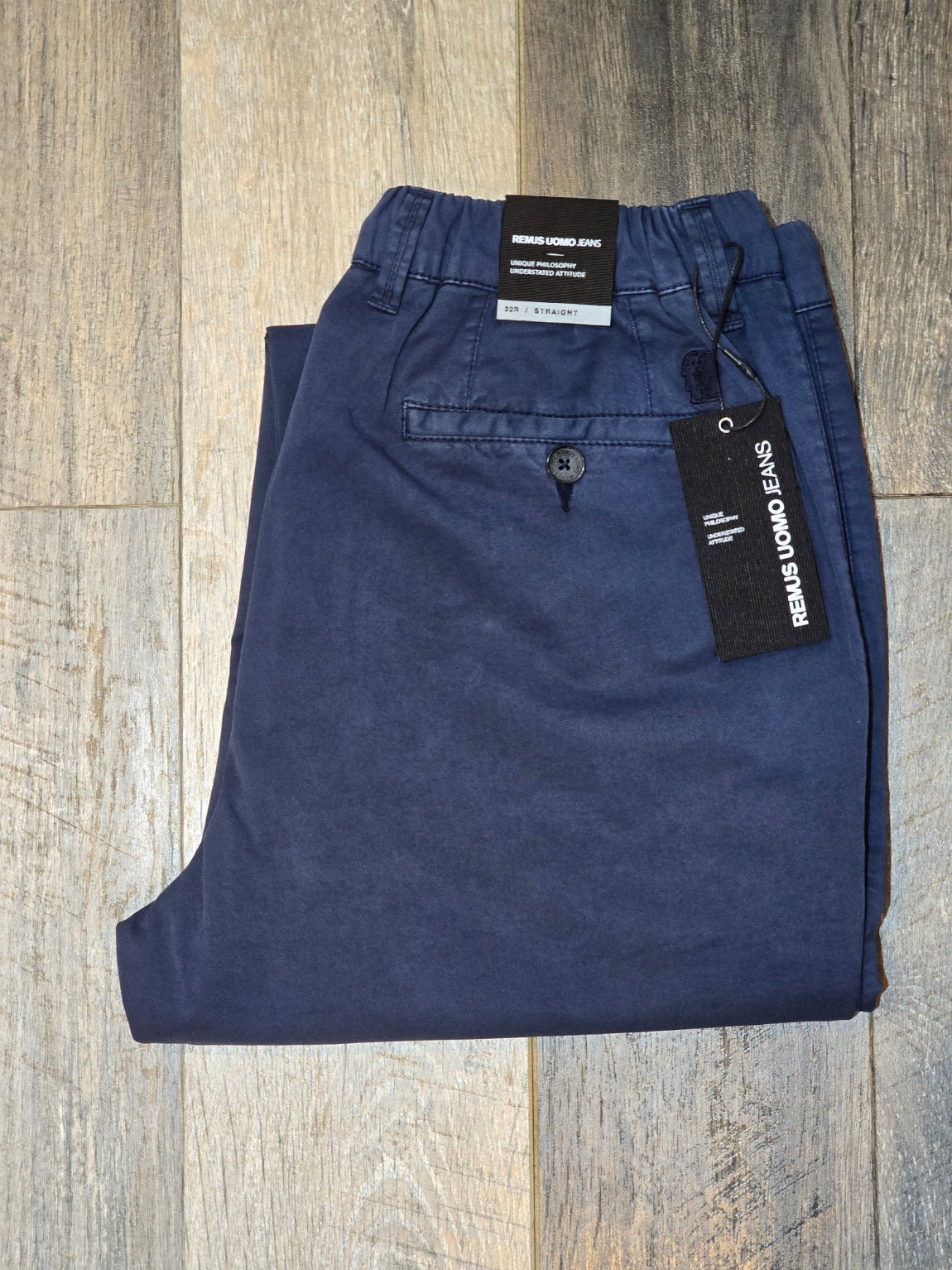Remus Uomo Straight Leg Cotton-Tencel Blend Chinos