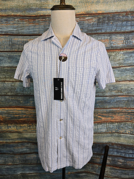 Remus Uomo Tapered Fit Cotton Seersucker Short Sleeve Shirt